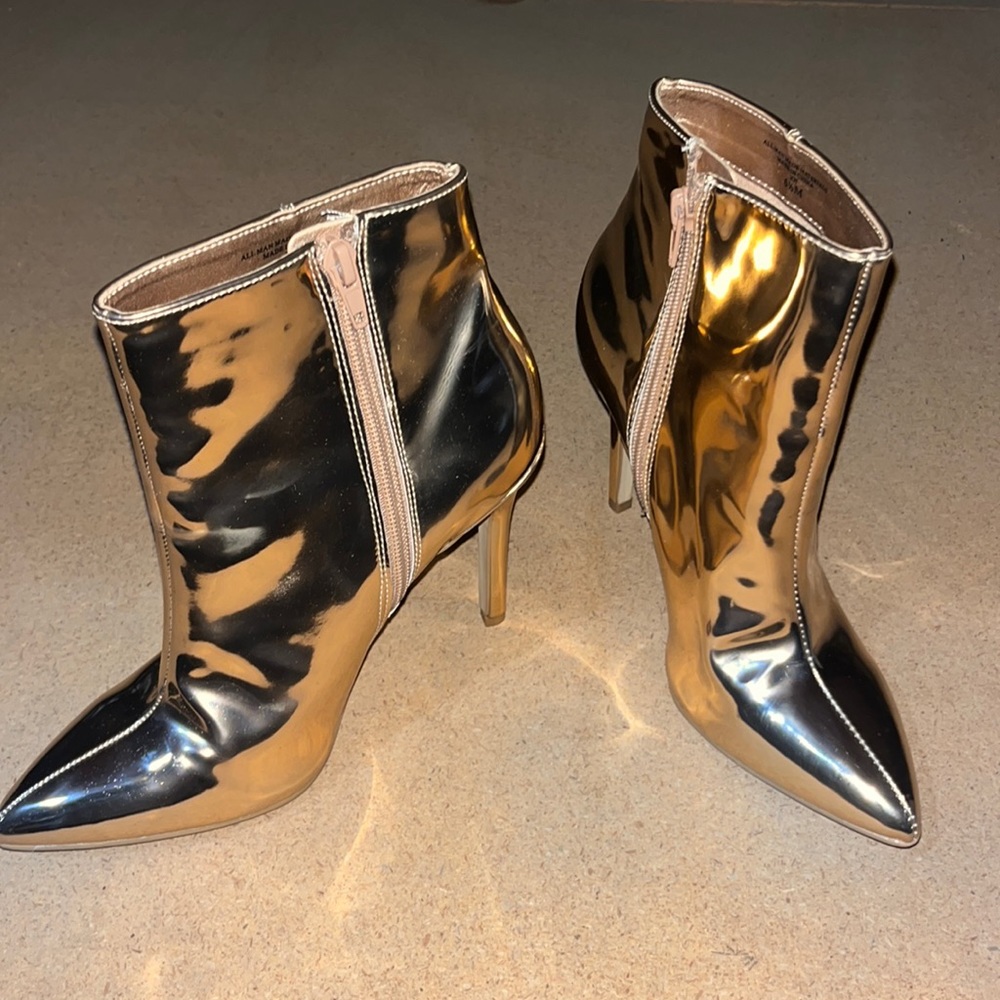 rose gold charles david heeled boot